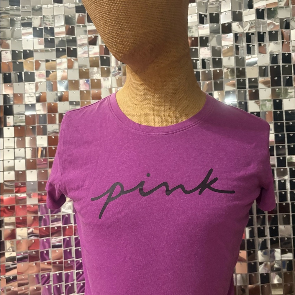 PINK Victoria's Secret Fitted Pink Short Sleeve T-Shirt